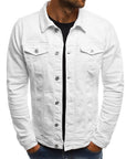 Casual Men Jacket Denim Button Shirt Meifu Market