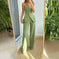tube top and pants set | polyester spandex fabric | sleeveless button down top | ultrasonic cleaning