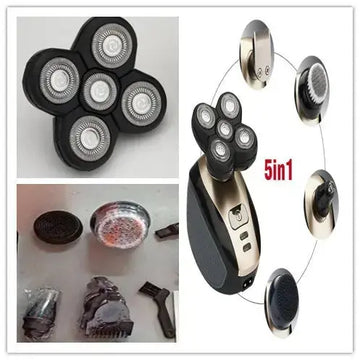 5 In 1 Multifunctional Electric Shaver 5 Blade Razor For Men Shaved Head Rechargeable Shaving Machine Beard Nose Hair Trimmer - 5 in 1 electric razor electric shaver rechargeable shaving