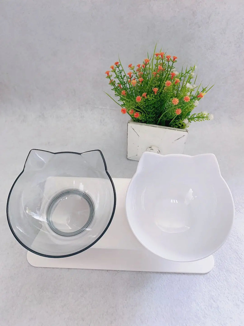 Cat Double Bowl Cat Food Bowl Protects Cervical Vertebra Meifu Market