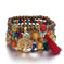 elastic bangle bracelet set | wooden beads jewelry | adjustable tree of life bracelet | ultrasonic cleaning