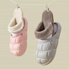 Removable Fluffy Shoes Warm Fuzzy Slippers Waterproof Non-Slip Indoor House Shoes For Women Men 