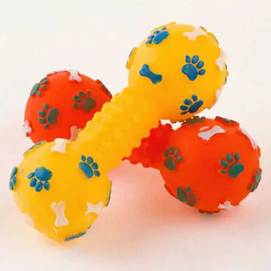 Pet Dumbbell Sound Toys Silicone Dog Toys Teeth bite 13CM Dog Training Guide Toys Meifu Market