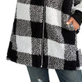 Women's Plaid Hooded Jacket, Long Sleeve Zip Up Oversized Coat With Pockets For Winter Casual And Commute Meifu Market