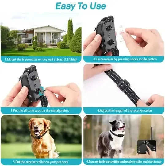 Wireless Dog Fence & Training Collar - 2-in-1 Waterproof System Meifu Market