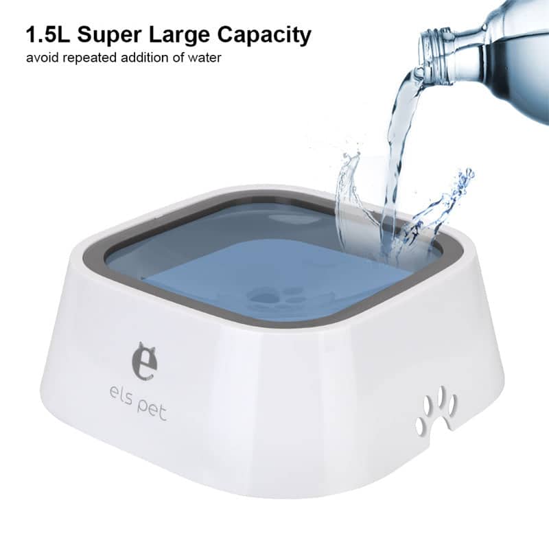 1.5L Cat Dog Water Bowl Carried Floating Bowl Anti - Overflow Slow Water Feeder Dispenser Pet Fountain ABS&PP Dog Supplies - Meifu Market