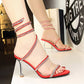 Women's Shoes Stiletto Heels Snake-shaped Winding Rhinestone 