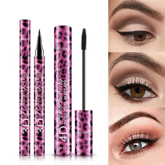 Makeup Red Leopard Eyeliner and Mascara Set Leopard - red leopard eyeliner and mascara set - cyber commute llc back detail