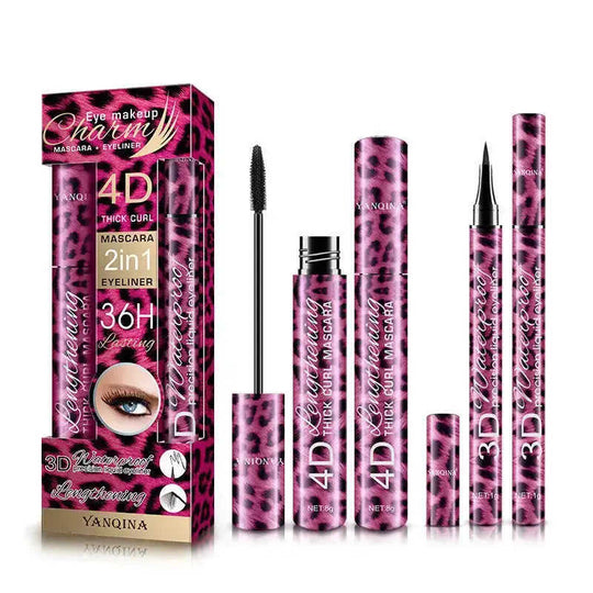 Makeup Red Leopard Eyeliner and Mascara Set Leopard - lifestyle usage image