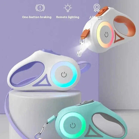 Dog Leash Retractable Leash And Dog Collar Spotlight Automatic Pet Dog Cat Traction Rope For Small Medium Dogs Pet Product Meifu Market