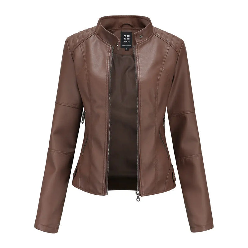 European And American Women's Leather Jackets Meifu Market
