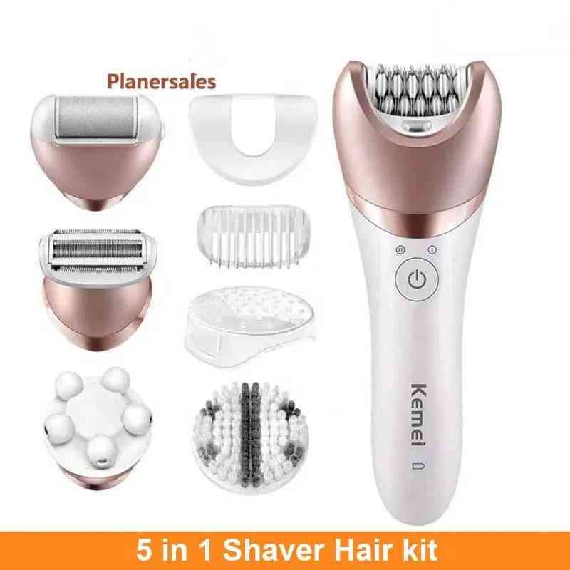 Women Epilator Shaver Hair Remover Facial Cleaner Kit 