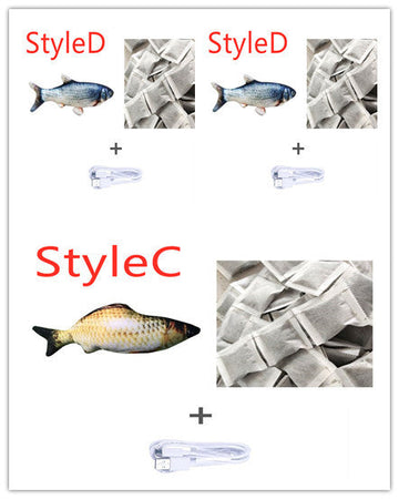 Electric Fish Cat Toy - Jumping Simulation Interactive USB Rechargeable