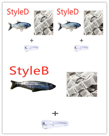 Electric Fish Cat Toy - Jumping Simulation Interactive USB Rechargeable