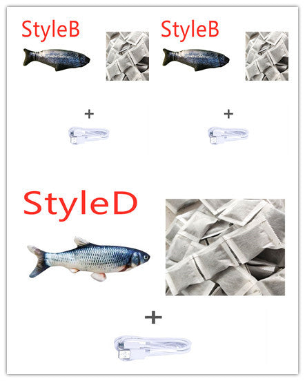 Electric Fish Cat Toy - Jumping Simulation Interactive USB Rechargeable Meifu Market