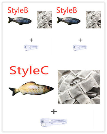 Electric Fish Cat Toy - Jumping Simulation Interactive USB Rechargeable