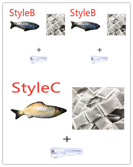 Electric Fish Cat Toy - Jumping Simulation Interactive USB Rechargeable Meifu Market