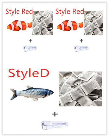 Electric Fish Cat Toy - Jumping Simulation Interactive USB Rechargeable