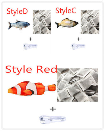 Electric Fish Cat Toy - Jumping Simulation Interactive USB Rechargeable