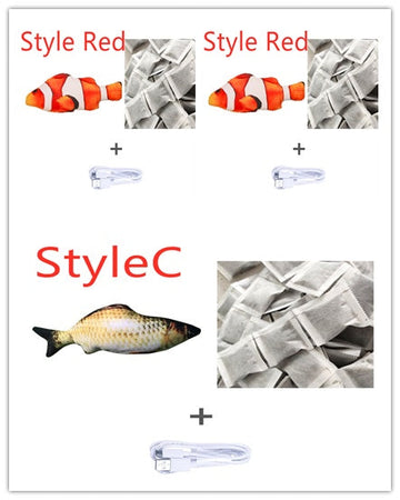 Electric Fish Cat Toy - Jumping Simulation Interactive USB Rechargeable