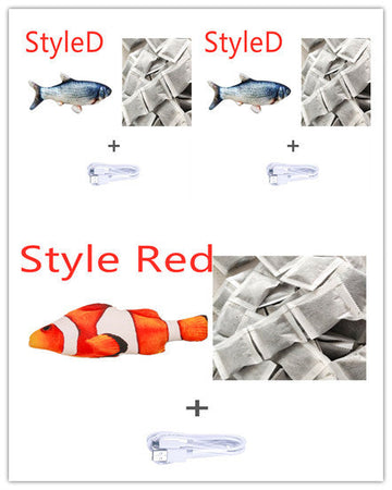 Electric Fish Cat Toy - Jumping Simulation Interactive USB Rechargeable