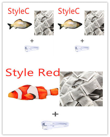 Electric Fish Cat Toy - Jumping Simulation Interactive USB Rechargeable