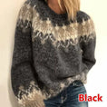 Casual Pullover Jacquard Sweater Autumn And Winter Fashion Ethnic Style Knitted Tops Women's Clothing Meifu Market