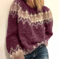 Casual Pullover Jacquard Sweater Autumn And Winter Fashion Ethnic Style Knitted Tops Women's Clothing Meifu Market