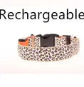 LED Dog Collar Safety Adjustable Nylon Leopard Pet Collar Meifu Market