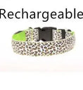 LED Dog Collar Safety Adjustable Nylon Leopard Pet Collar Meifu Market