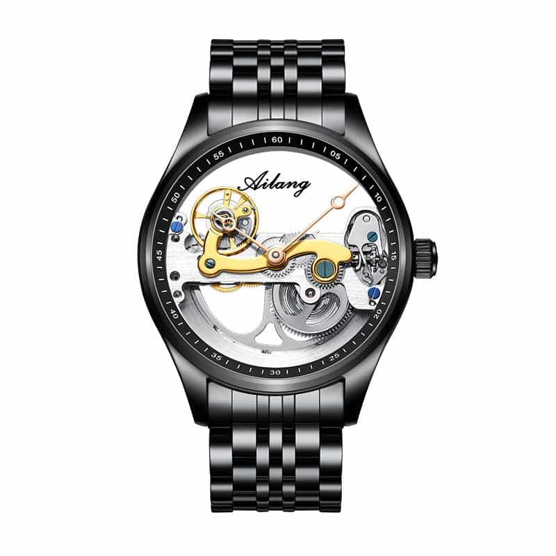 Automatic Mechanical Watch Creative Hollow Male Watch Generation Silicone Band Watch Meifu Market