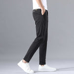 Men's Non-Iron Slim Straight Chinos for Effortless Office Days