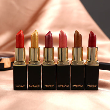 Shiny Metallic Lipstick Pearlescent Color Temperature Change Lipstick Gilt Lipstick Meifu Market