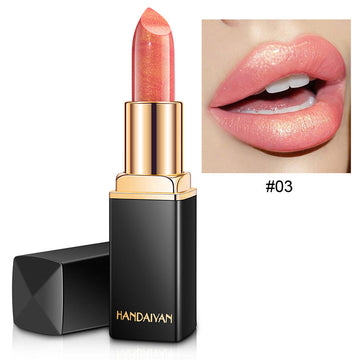 Shiny Metallic Lipstick Pearlescent Color Temperature Change Lipstick Gilt Lipstick Meifu Market