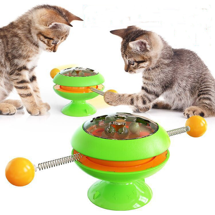 Rotatable Cat Toys Supplies With Catnip Interactive Training Toys For Cats Kitten Cat Accessories Pet Products Meifu Market