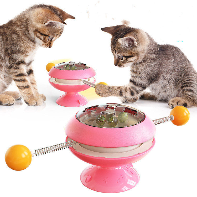 Rotatable Cat Toys Supplies With Catnip Interactive Training Toys For Cats Kitten Cat Accessories Pet Products Meifu Market