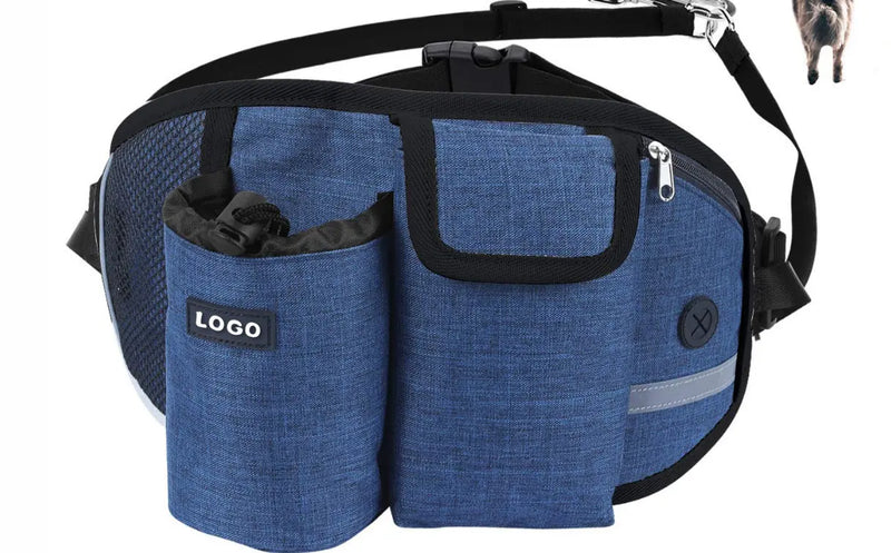 Dog Training Leash Waist Bag Hands-Free Outdoor Pet Running Walking Leash Portable Dog Food Water Cup Storage Bags Meifu Market