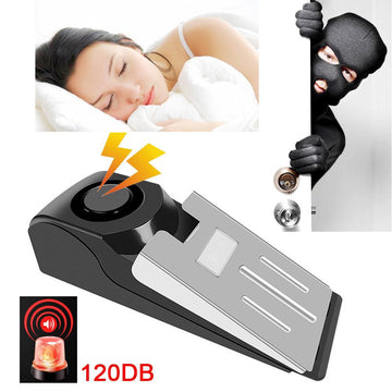 Electronic Burglar Alarm Intelligent Home Security Wedge Door Stop Alarm System Device Hotel Intruder Alert Detection 