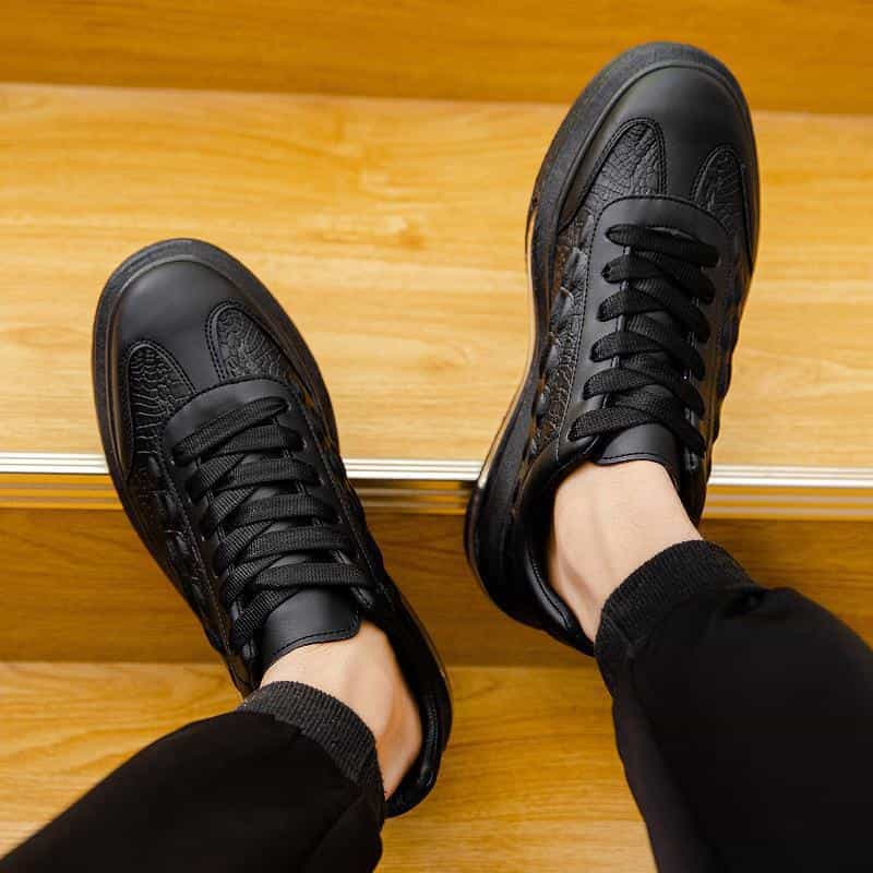 Trendy Leather Men's Shoes Fashion Casual Sneakers 