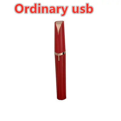 Electric Eyebrow Trimmer - Painless Facial Hair Remover LED Light 18K Gold Plated
