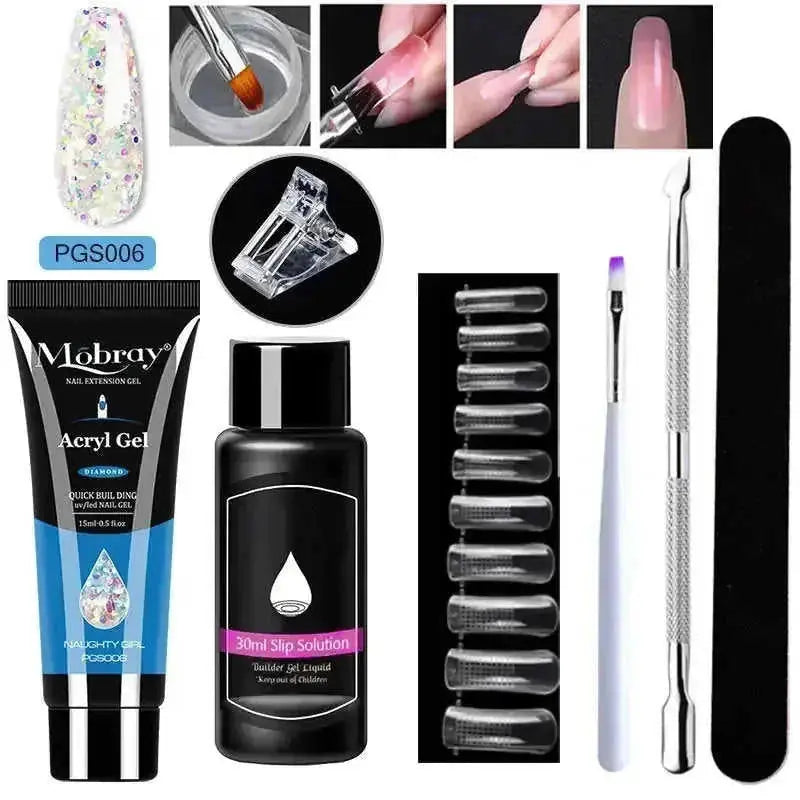 crystal nail extension kit | professional nail art set | acrylic nail forms set | energy saving