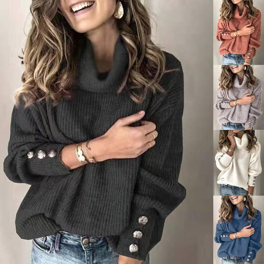 Women's Lapel Pullover Knit Sweater