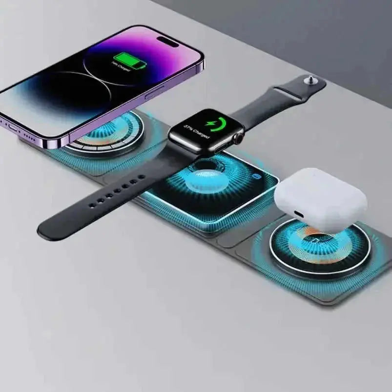 15w fast wireless charging | aluminum alloy construction | multifunctional charging station | energy saving