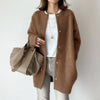 Loose Round Neck Single Breasted Cardigan Fashion Solid Color Coat Jacket Autumn And Winter Women's Clothing Meifu Market