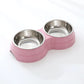 Double Pet Bowls Dog Food Water Feeder Stainless Steel Pet Drinking Dish Feeder Cat Puppy Feeding Supplies Small Dog Accessories Meifu Market