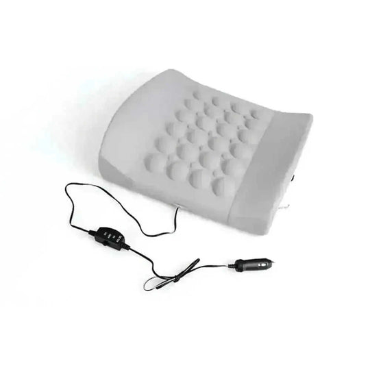12V Car Massager Chair Pad - Neck & Waist Pillow for Pain Relief - view 17 (material: cotton | pattern: check)