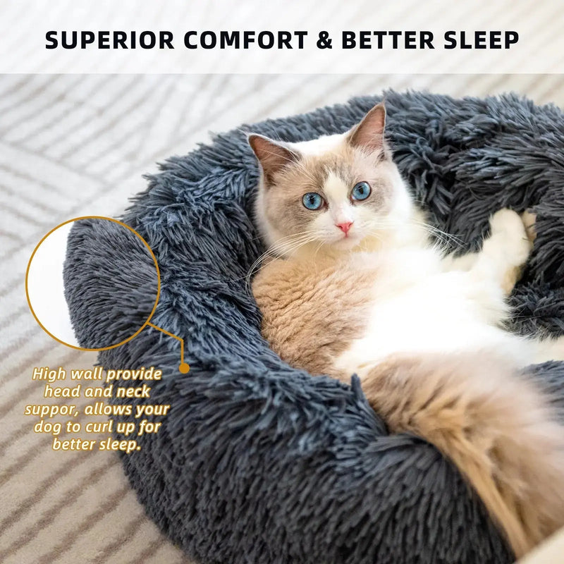 Dog Beds For Small Dogs Round Plush Cat Litter Kennel Pet Nest Mat Puppy Beds Meifu Market
