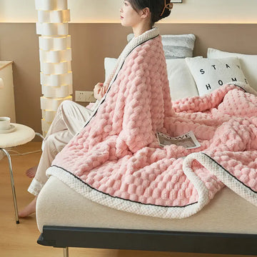 Coral Flannel Winter Thicken Thermal Cover Blanket