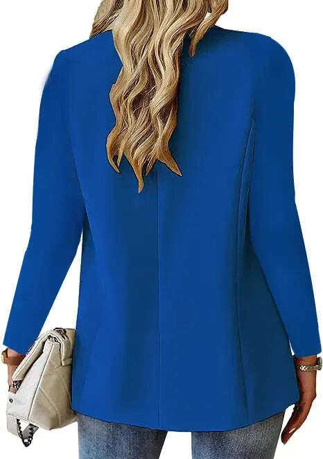 Ins Lapel Button Jacket Fashion Commuter Casual Suit Jacket Women's Long-sleeved Tops Outwear Clothing Meifu Market