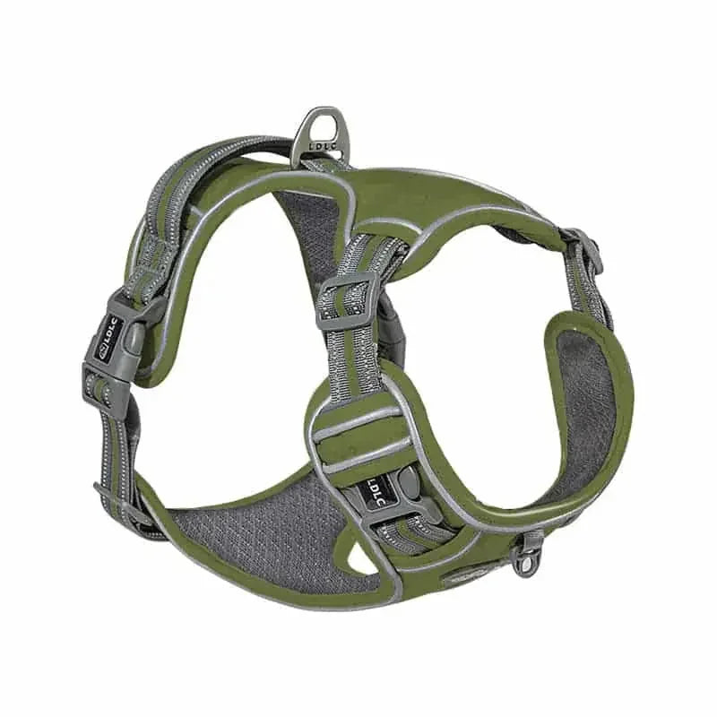 adjustable dog harness | durable nylon construction | reflective safety vest | ultrasonic cleaning